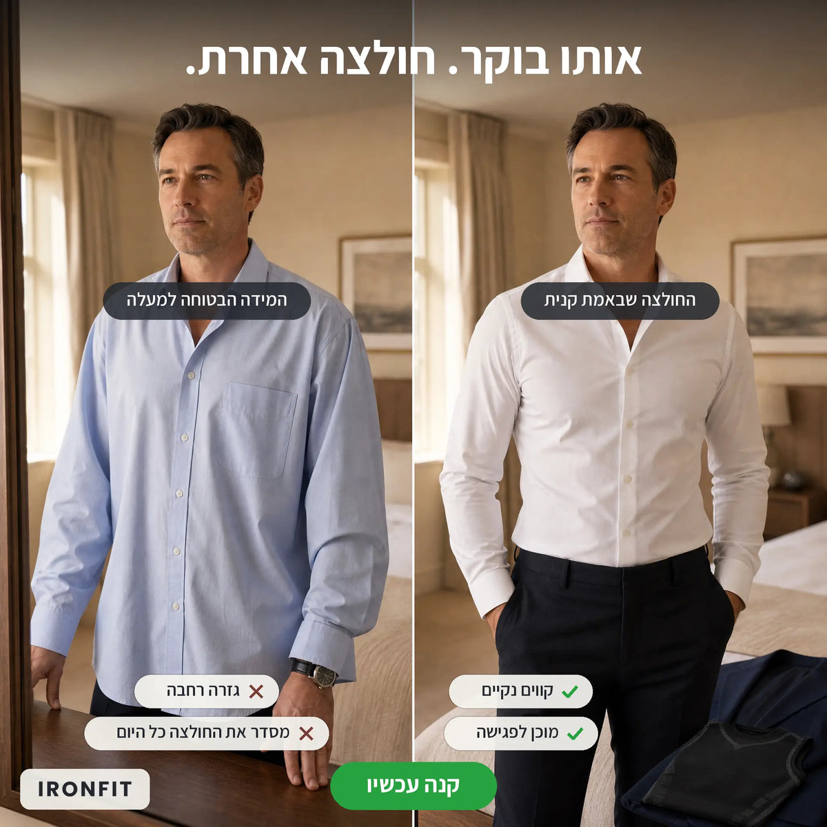 גופיה מחטבת של IronFit